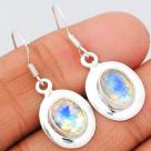 FACETED MOONSTONE EARRING