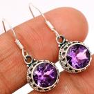 FACETED AMETHYST EARRING