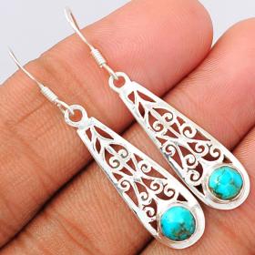 BLUE MOHAVE TURQUOISE EARRING