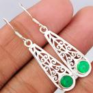 FACETED GREEN ONYX EARRING
