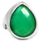 FACETED GREEN ONYX RING