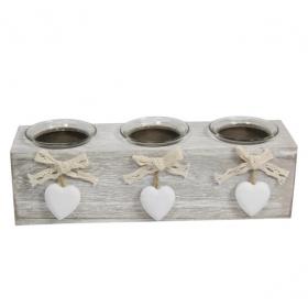 25cm Heart Triple Candle Holder Décor (gift Box)