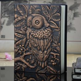 Handmade notebook(The owl Bronze A5)