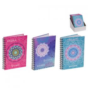 21x16cm Mandala Inspirational Notebook 3 Asstd In Display