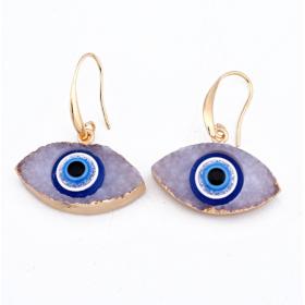 Broken jade eyes earrings