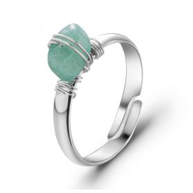 Adjustable broken jade ring