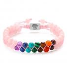 Colorful natural stone double-layer bracelet