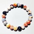 Flame agate stone bracelet