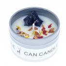 Dried Flower Crystal Stone Aromatherapy Candle (Obsidian & Black Pomegranate)