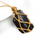 Handmade irregular black tourmaline gemstone pendant Random shipment